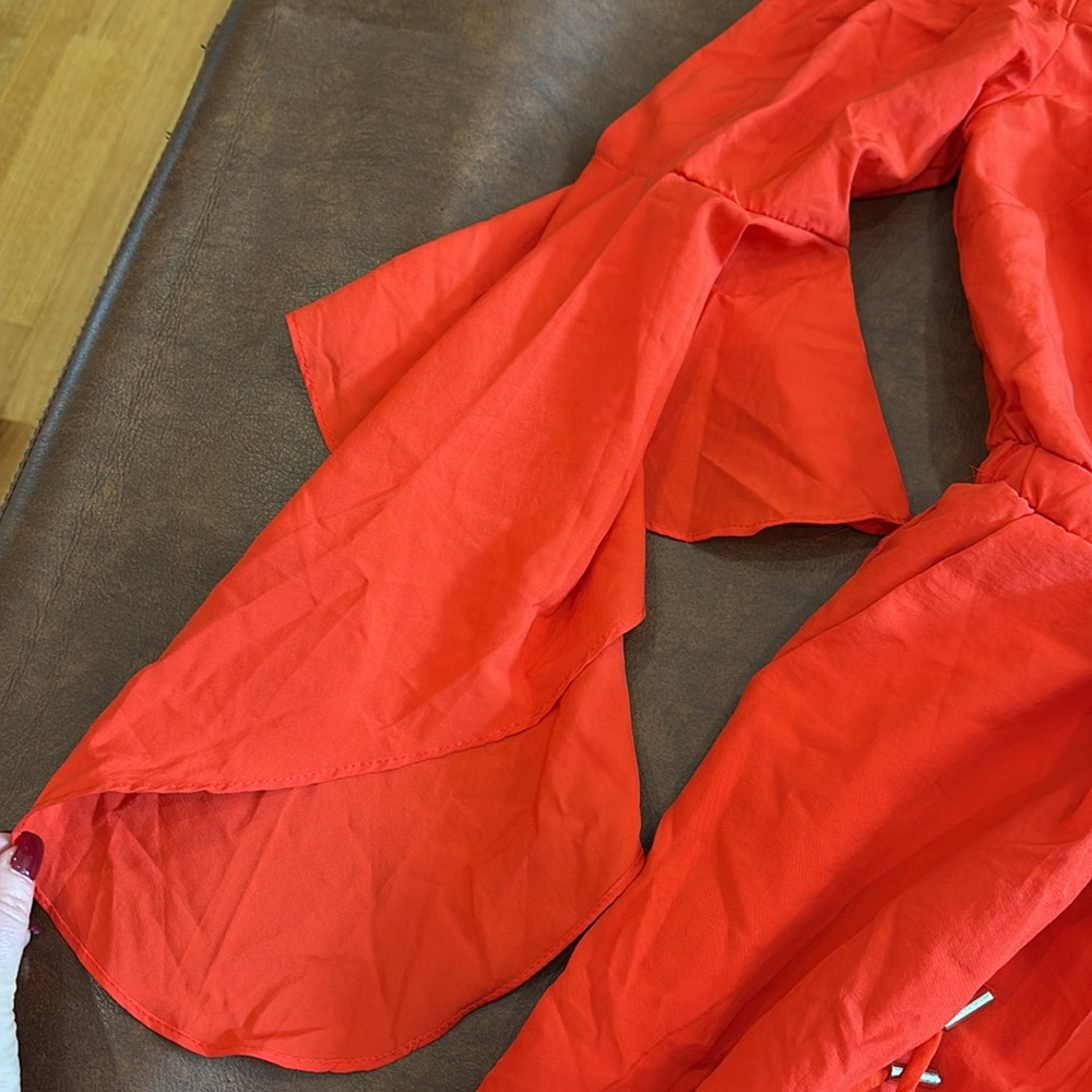 Red Off-Shoulder Romper - Picture 2 of 4